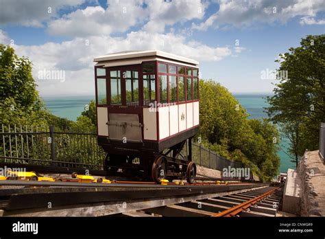 Uk England Devon Torquay Babbacombe Cliff Railway Down To Stock