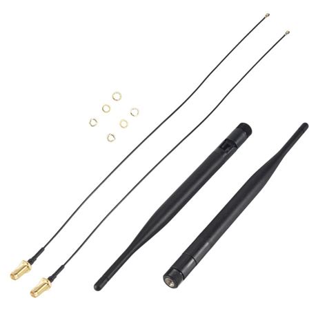 2 X 6dBi 2 4GHz 5GHz Dual Band WiFi RP SMA Antenna 2 X 35cm U Fl