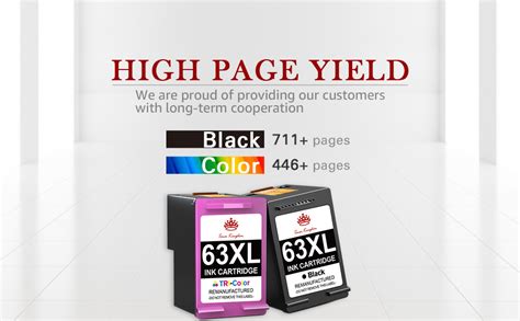 Toner Kingdom High Yield Remanufactured Ink Cartridge Replacement For Hp 63 63xl 63