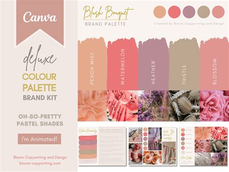 Deluxe Brand Palette Editable Canva Colour Palette With Hex Etsy