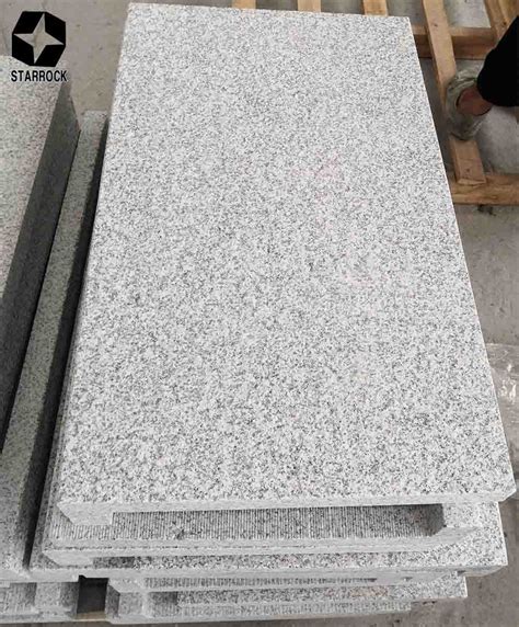 Outdoor Granite Floor Tiles Flamed White Granite Paving Slab G603