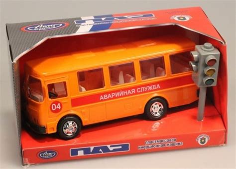 Игрушка автобус ПАЗ аварийный со светофором - Полесье игрушки