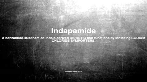 Medical vocabulary: What does Indapamide mean - YouTube