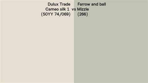 Dulux Trade Cameo Silk 1 50YY 74 069 Vs Farrow And Ball Mizzle 266