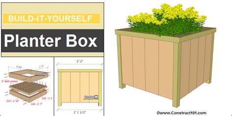 Planter Box Plans - Free PDF - Construct101