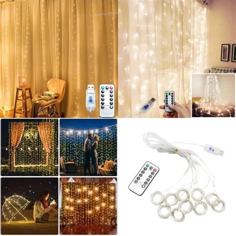 Jk Led Window Curtain Lights Usb Fairy String Lights Decorative Xmas