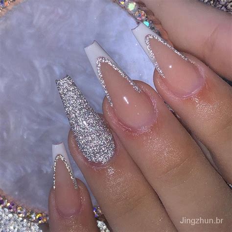 Postiça Realista Simples - Unha postiça realista realista manicure longa rosa brilhante simples ...