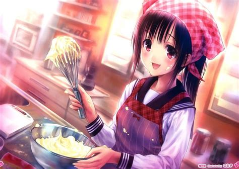 Cake Baking Cute Kitchen Cake Nice Cg Apron Happy Long Ahri Cream Female Sweet