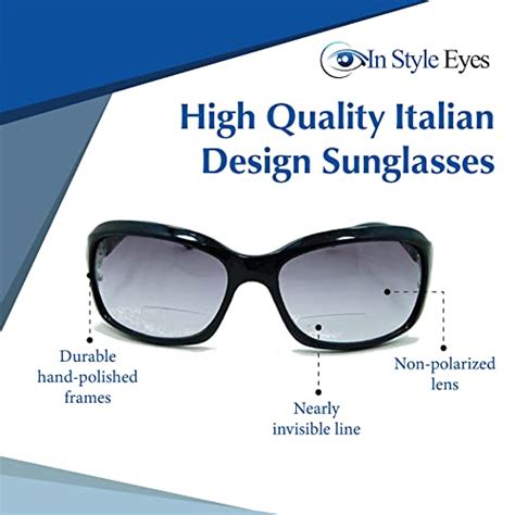 In Style Eyes Circle Power Bifocal Reading Sunglasses Full Rimmed