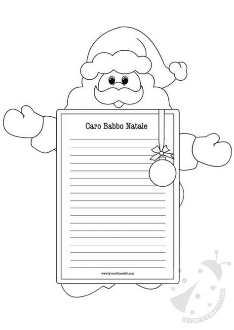 Lettera A Babbo Natale Da Colorare Stampare