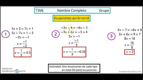 T V Ecuaciones Ax B Cx D Youtube