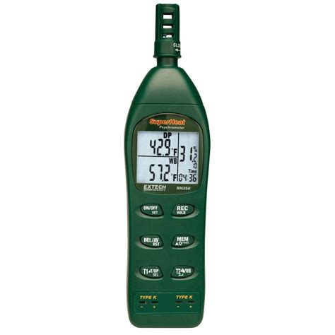 Extech Instruments Dual Input Hygro Thermometer Psychrometer Rh