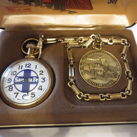 Great American Railroads Pocket Watch Bradley Time Santa Fe Usa