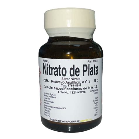 Nitrato De Plata R A De 25 G Fagalab