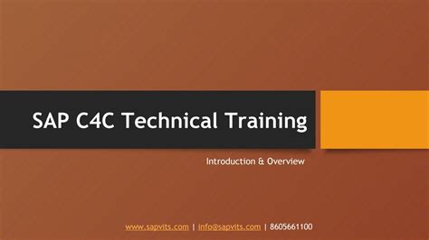 SAP C4C Technical PPT SAP C4C Training Material By Gauri Allentics