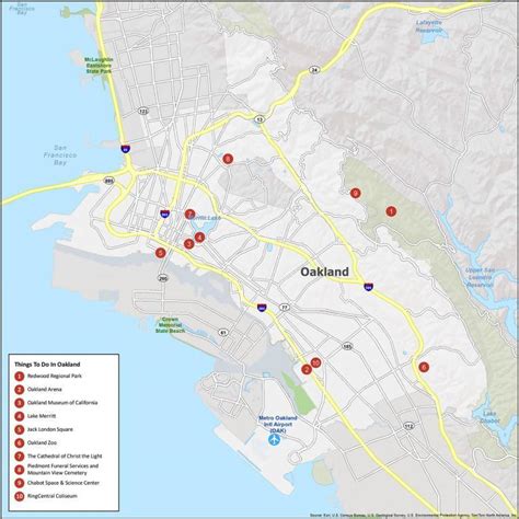 Oakland Map, California - GIS Geography