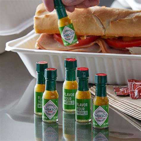Mini TABASCO Green Hot Sauce Bottles Case