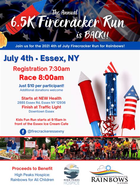 The 4th Of July Firecracker Run For Rainbows In Essex Ny Is Back