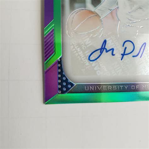 Jordan Poole Panini Prizm Draft Picks Rc Auto Purple Green