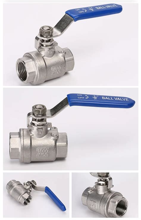 1000 Wog Stainless Steel Cf8 Cf8m 2 Pc Ball Valve Female Thread With