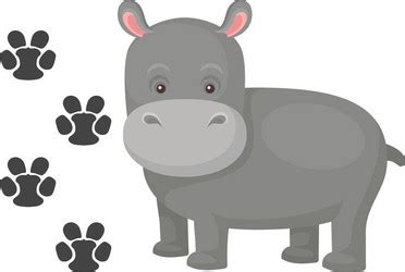 Hippo Footprint Vector Images (over 120)