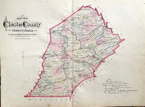 Chester County Map Original Chester County Pennsylvania Farm