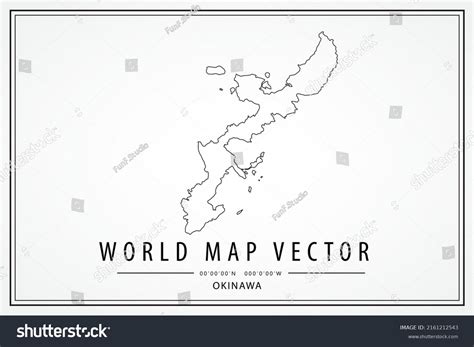 Okinawa Map World Map International Vector Stock Vector Royalty Free