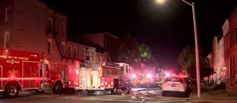 Multiple Rowhomes Burned By 3 Alarm Fire Firefighter Injured Wbal Baltimore News