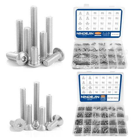 Nindejin M M M M Stainless Steel Hex Socket Cap Screw Metric Screws