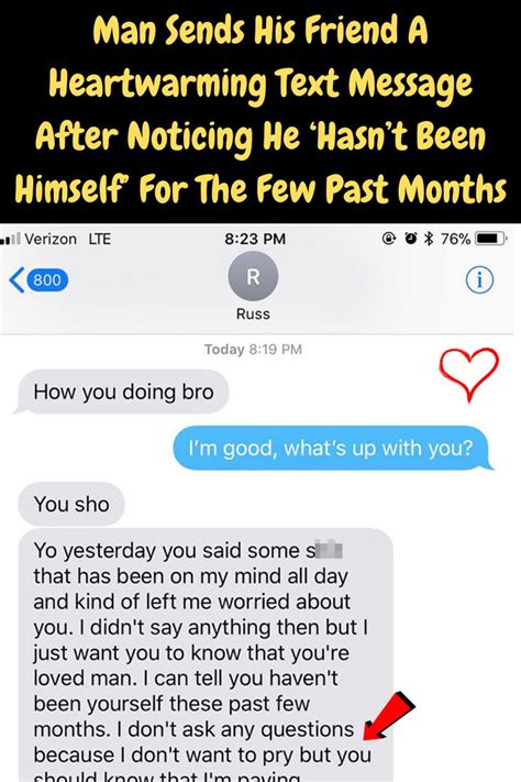 Man Sends His Friend A Heartwarming Text Message After Noticing He