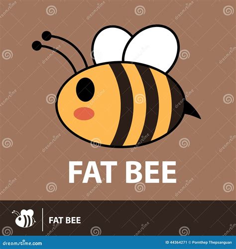 Cute Fat Bee Symbol Icon Cartoon Vector | CartoonDealer.com #44364271