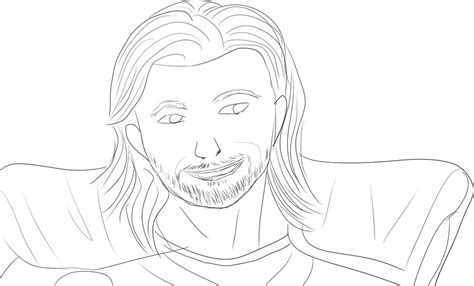 Thor Smile Lineart By Sonkitty On Deviantart