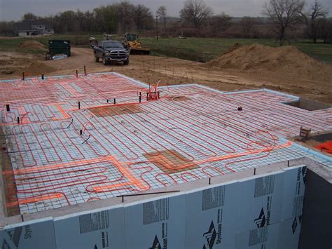 Home Construction Underslab Insulation Radiant Heat And Rain