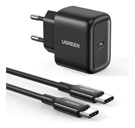 Ugreen Cargador Usb C 25w Pd Con Cable Usb C A C 2m Cuotas Sin Interés