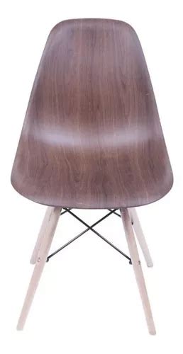 Silla De Comedor BoxBit DKR Eames Base Madera Con Estructura Color