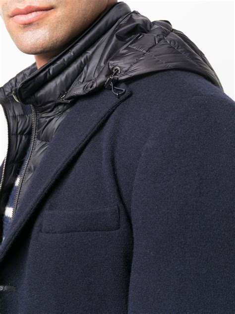 Moorer Padded Wool Jacket Blue FARFETCH UK