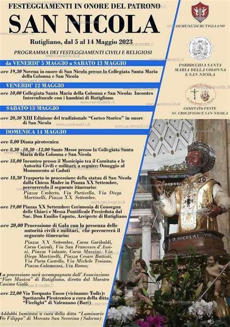 Festa Di San Nicola 2023 Rutigliano Camin Vattin