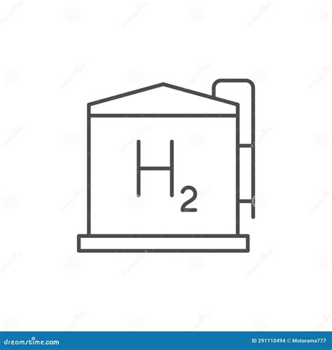 Industrial Hydrogen Tank Line Icon Stock Illustration Illustration Of System Device 291110494