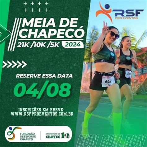 Meia de Chapecó 2024 Calendário de Corrida