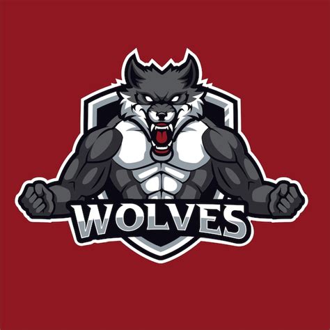 Premium Vector Wolves Mascot Logo Design Vector Illustration