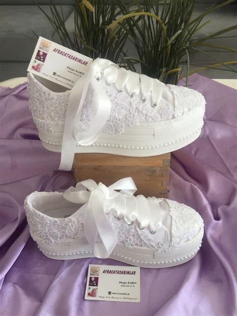 Wedding Shoes Wedding Shoes Low Heel Patform Shoes Bridal Converse