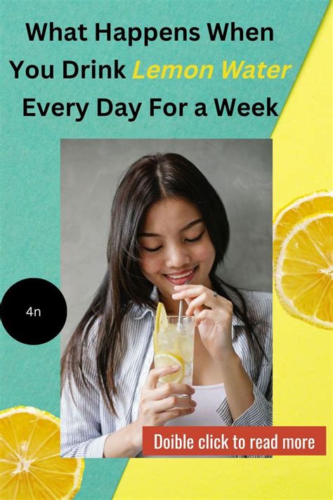 Drink Lemon Water Every Day For A Week Lemon Water Lemon Water