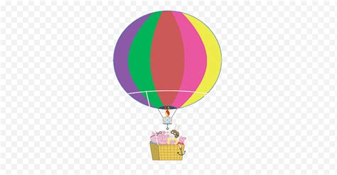 Peppa Pig In Hot Air Balloon Png Klipartz