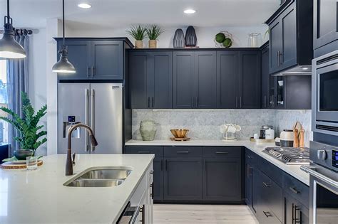 Matte Black Kitchen Cabinets Create A Contrasting Bold Look While Remaining Classic And