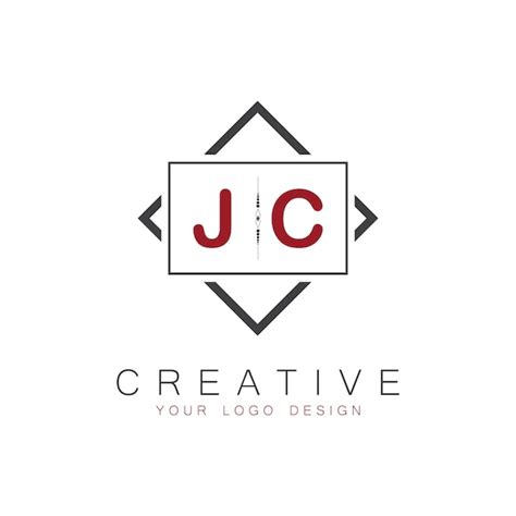 Premium Vector JC Initial Monogram Logo With Creative Square Style Design