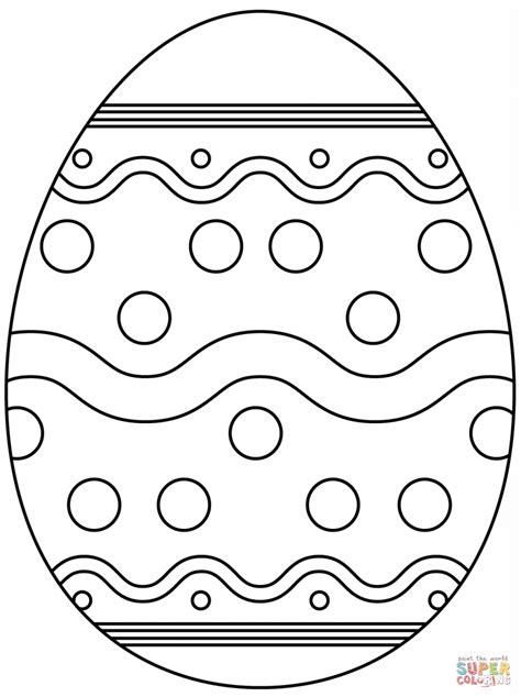 Large Easter Egg Coloring Pages At Free Printable