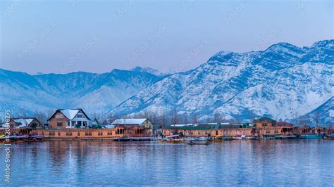 Twilight over Dal Lake, Kashmir Stock Photo | Adobe Stock