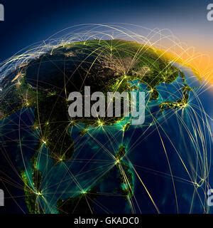 Transport Route Airline Globe Planet Earth World Trajectory