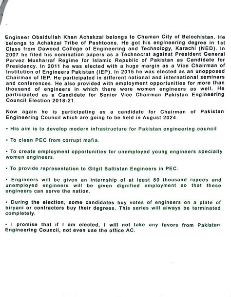 Candidates For Pec Governing Body Elections 2024 27 Pakistan Engineering Council Pec