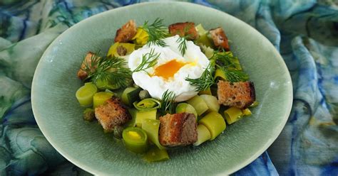 Salade De Poireaux C Pres Et Uf Mollet De Saveurs Franco Polonaises